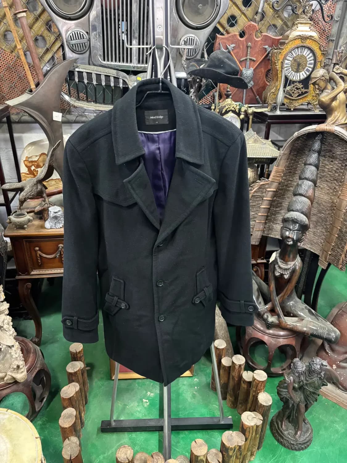 마인드브릿지 남성용 블랙 코트 상품이미지1