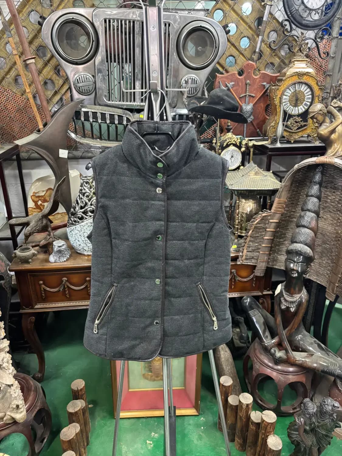 Massimo Dutti(마시모두띠) 그레이 조끼 베스트 상품이미지1