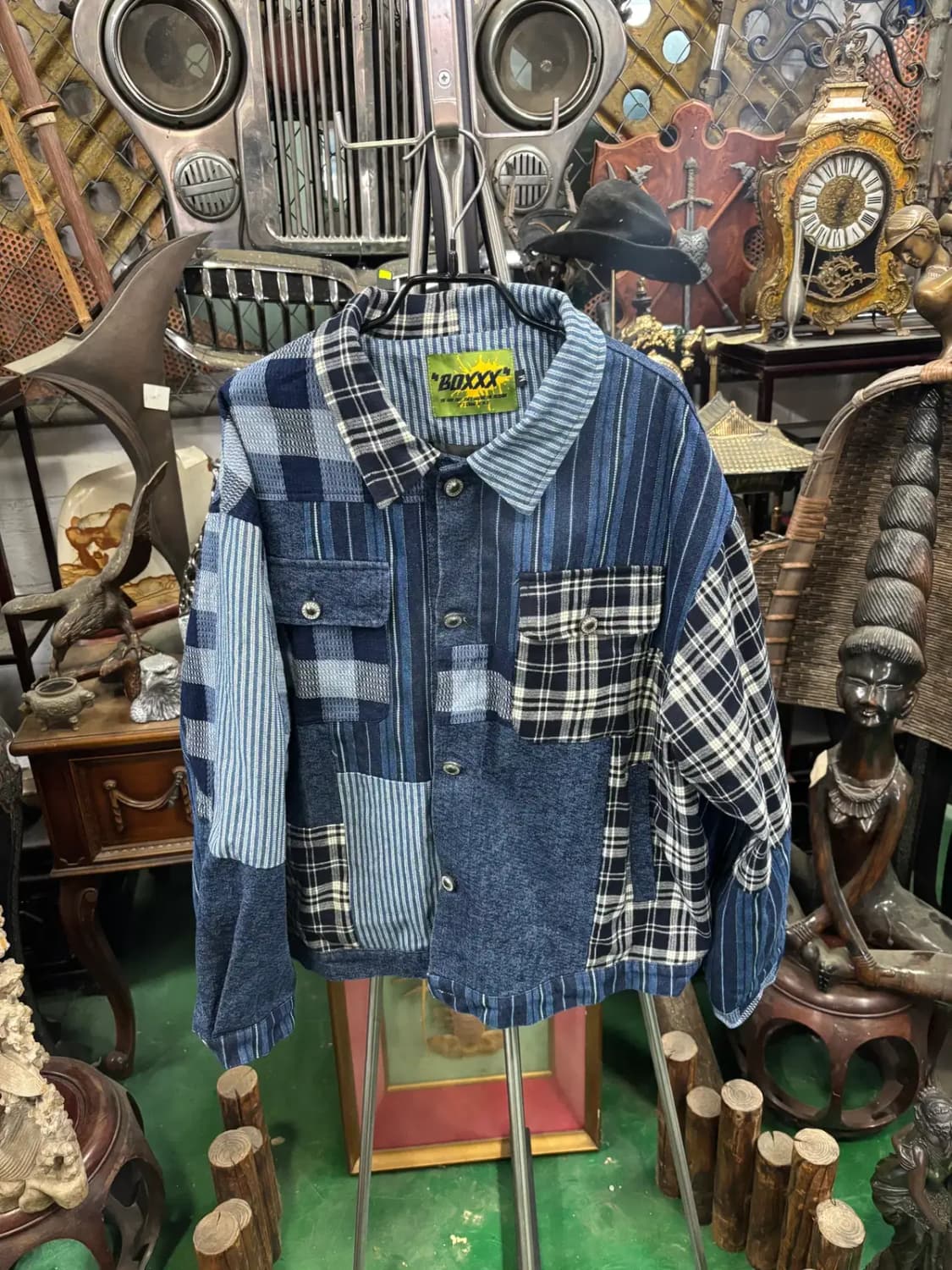 BOXXX 스티치 데님  패치워크 데님 재킷 상품이미지1