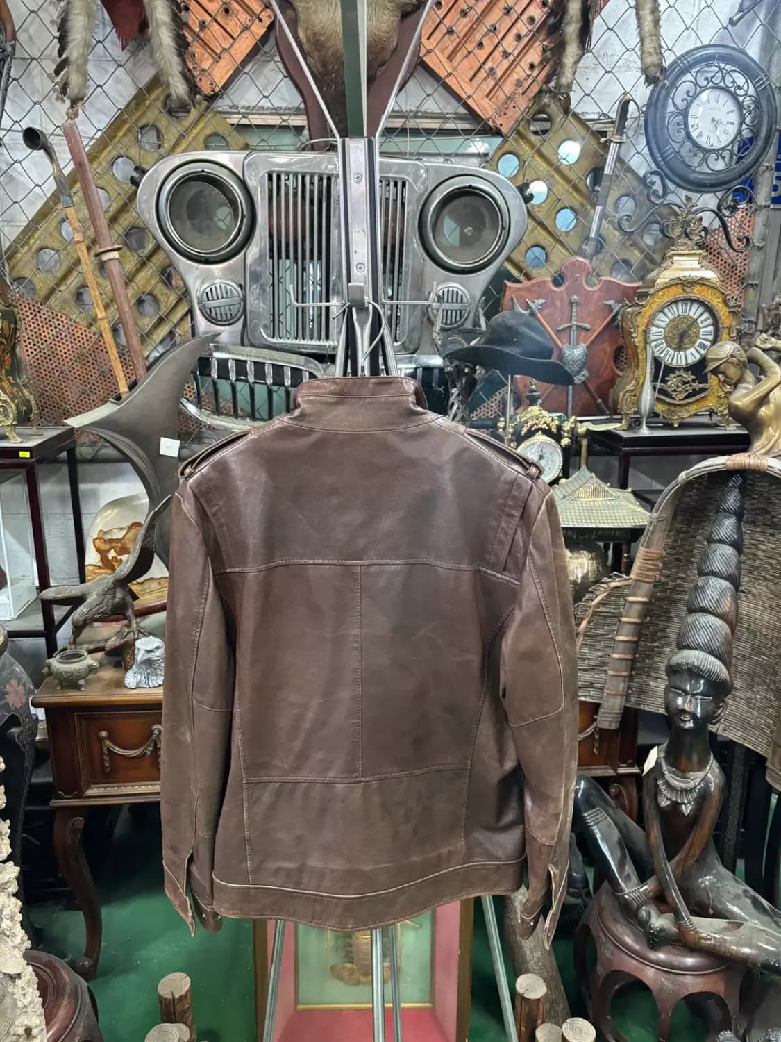 트루젠(TRUGEN)브라운 양가죽 빈티지 재킷 상품이미지4
