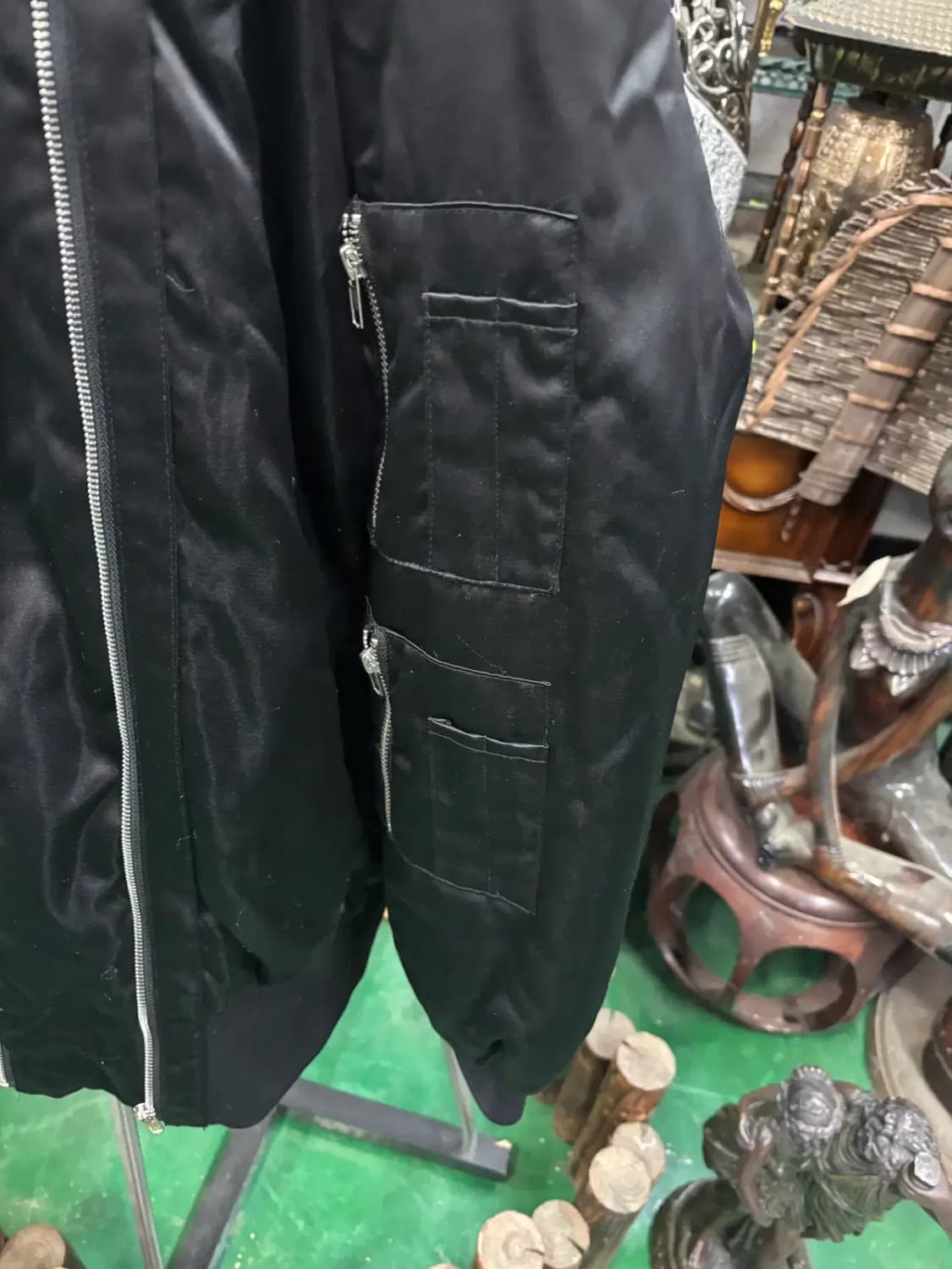 오버사이즈 루즈핏 블랙 항공 점퍼 상품이미지3