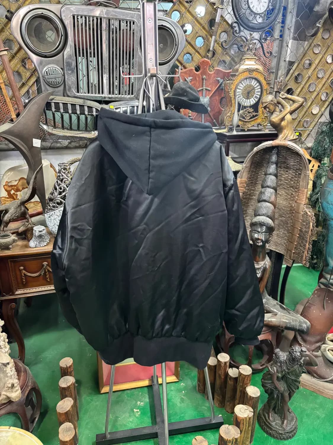 오버사이즈 루즈핏 블랙 항공 점퍼 상품이미지4