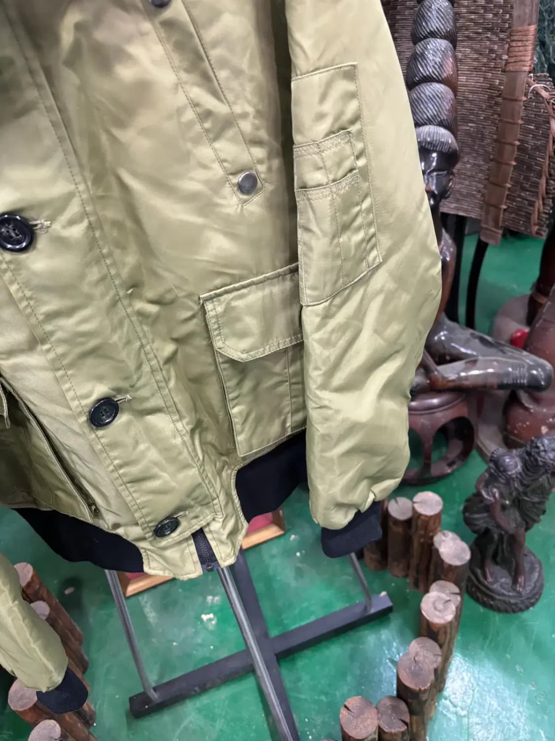 First view 퍼 트리밍 후드 봄버 재킷 점퍼 상품이미지3