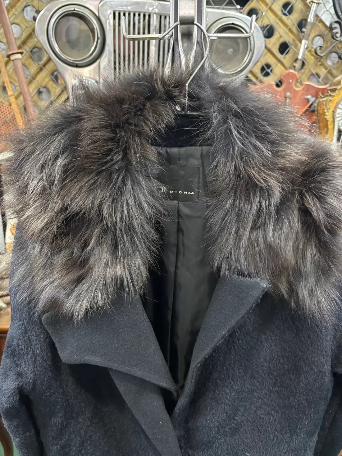 잇 미샤(MICHAA) 여우털 카라 모+알파카 코트 상품이미지2