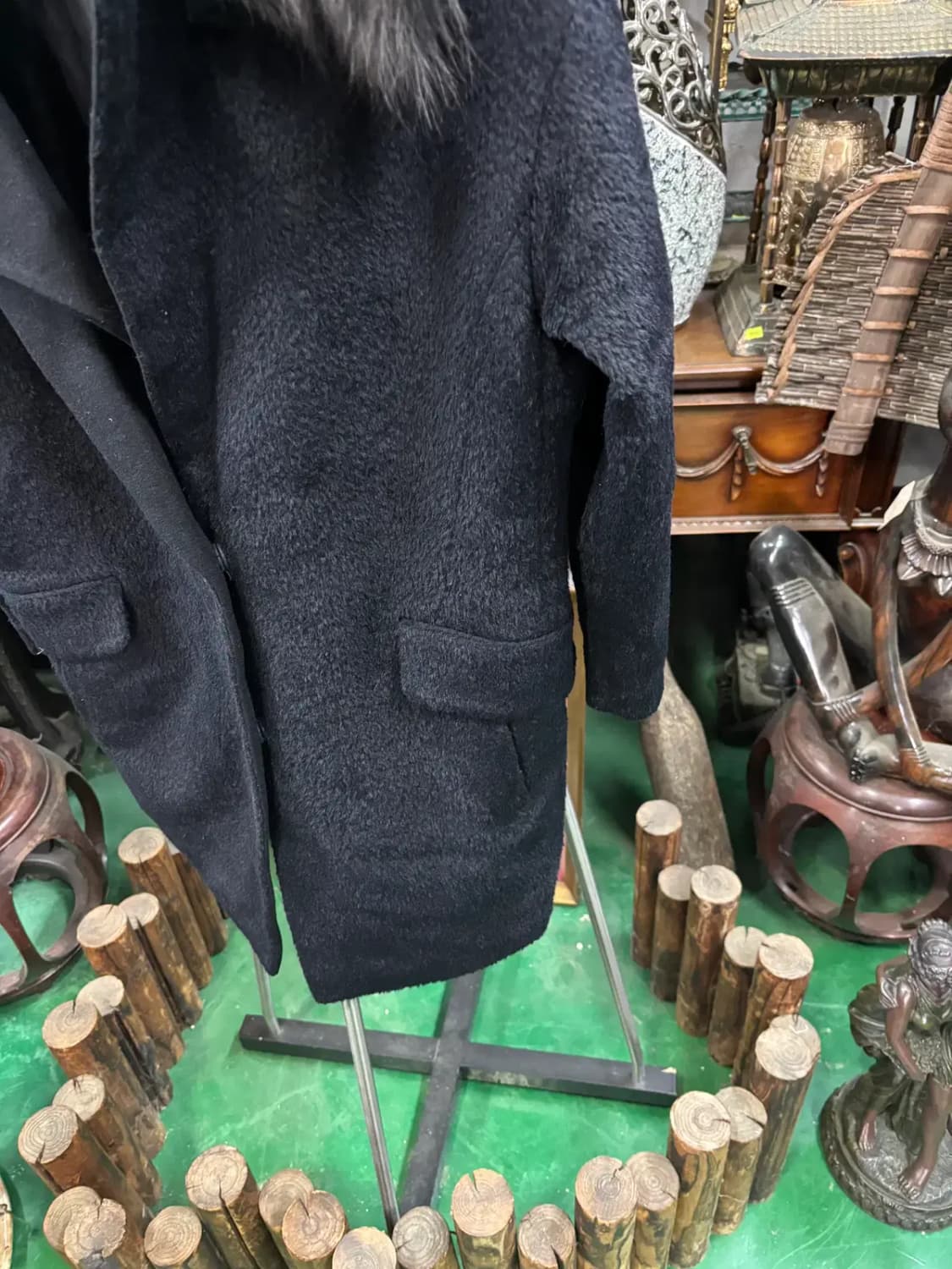 잇 미샤(MICHAA) 여우털 카라 모+알파카 코트 상품이미지3