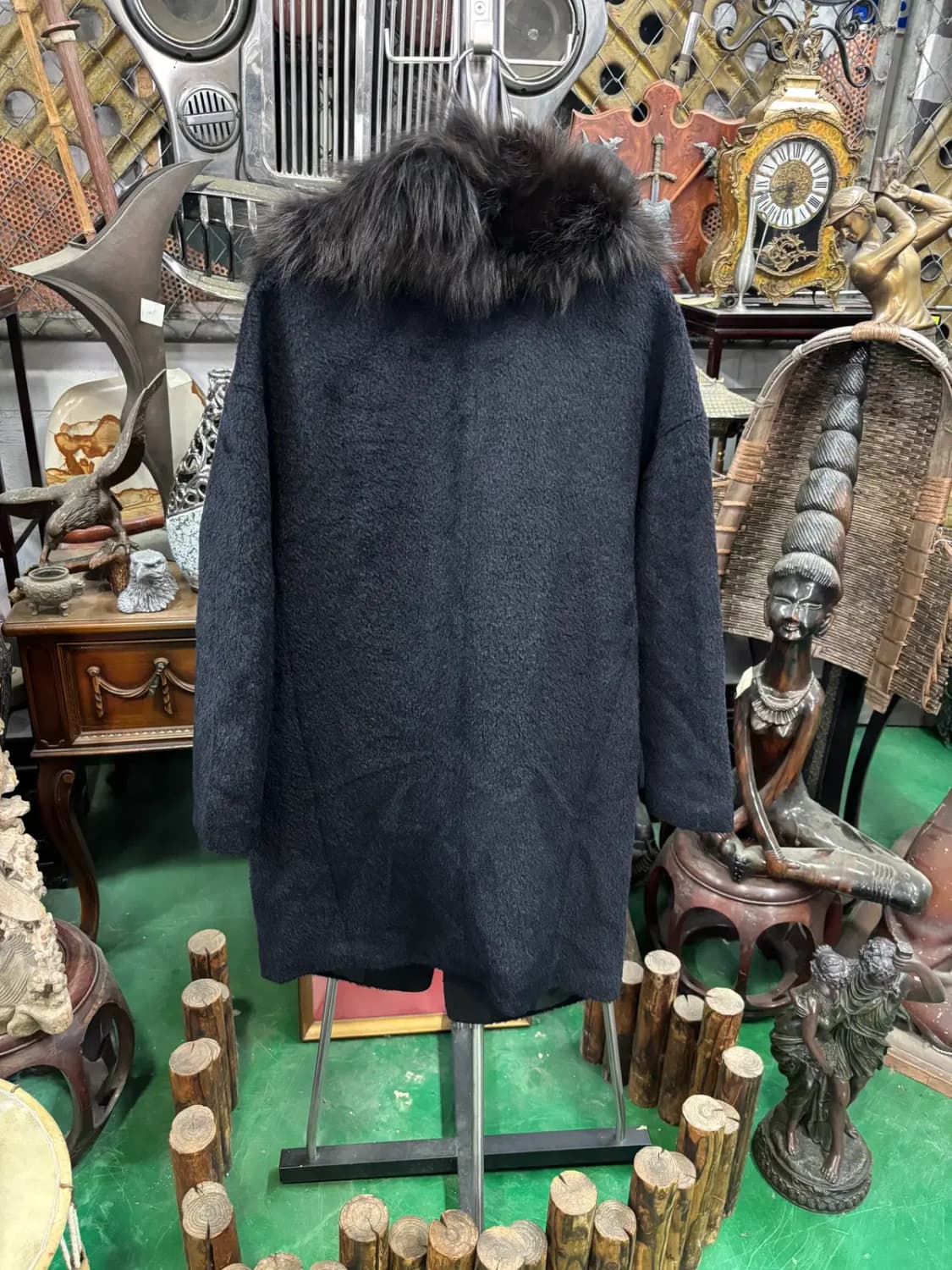 잇 미샤(MICHAA) 여우털 카라 모+알파카 코트 상품이미지4