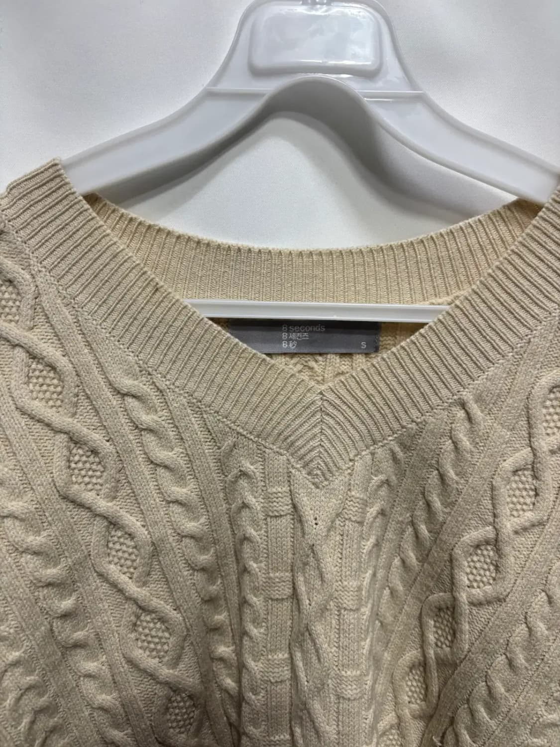 8 세컨즈 브이넥 꽈배기 스웨터 니트 S 상품이미지2