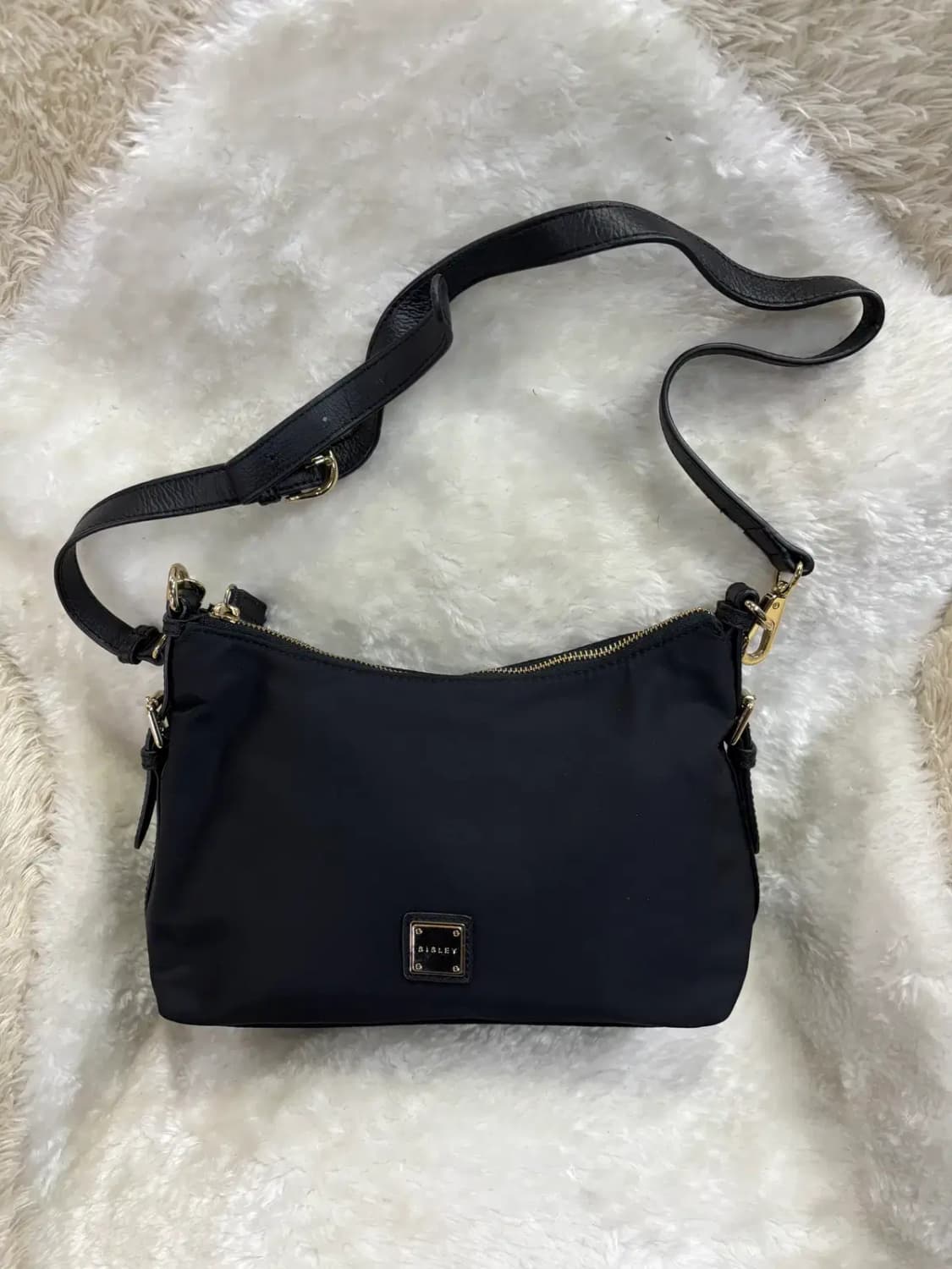 시슬리 블랙 나일론 숄더백 크로스백 가방 상품이미지1