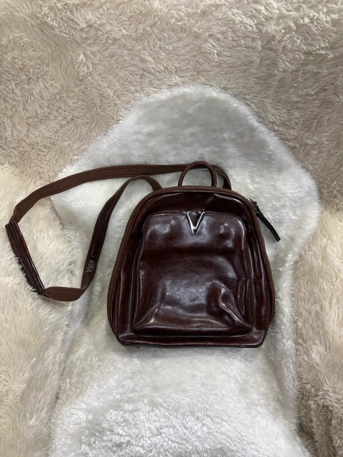 레더 시크 숄더백 겸용 백팩 상품이미지1