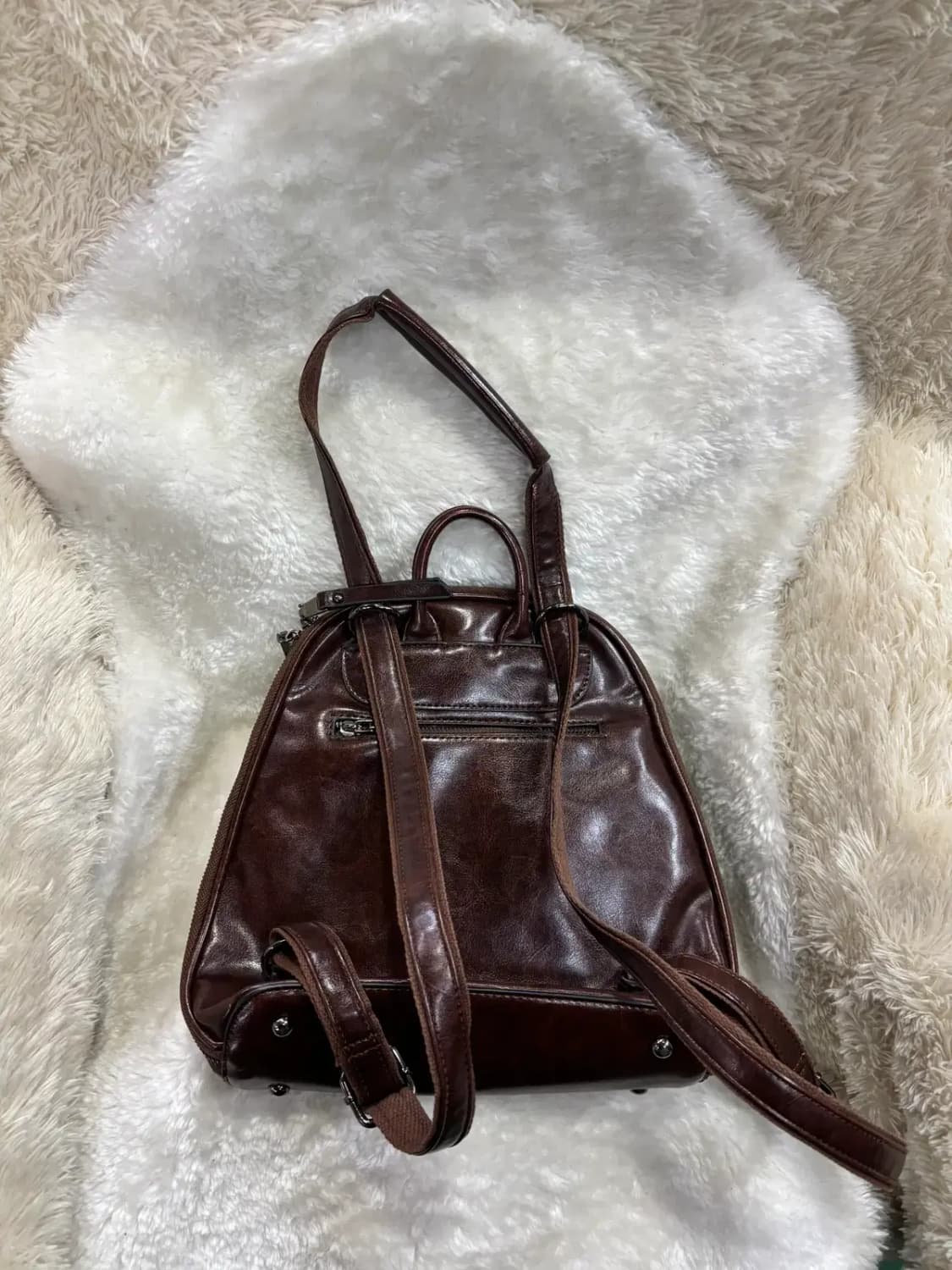 레더 시크 숄더백 겸용 백팩 상품이미지2