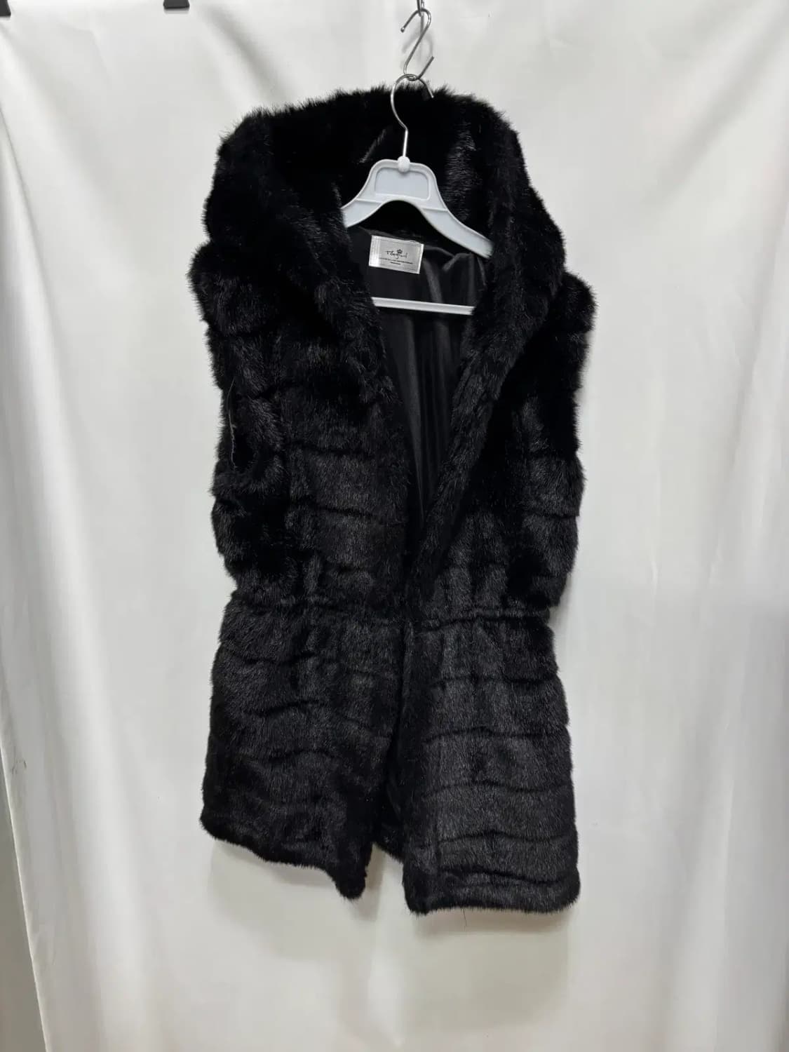 티앤걸 인조퍼 허리 조임 후드 베스트 조끼 상품이미지1