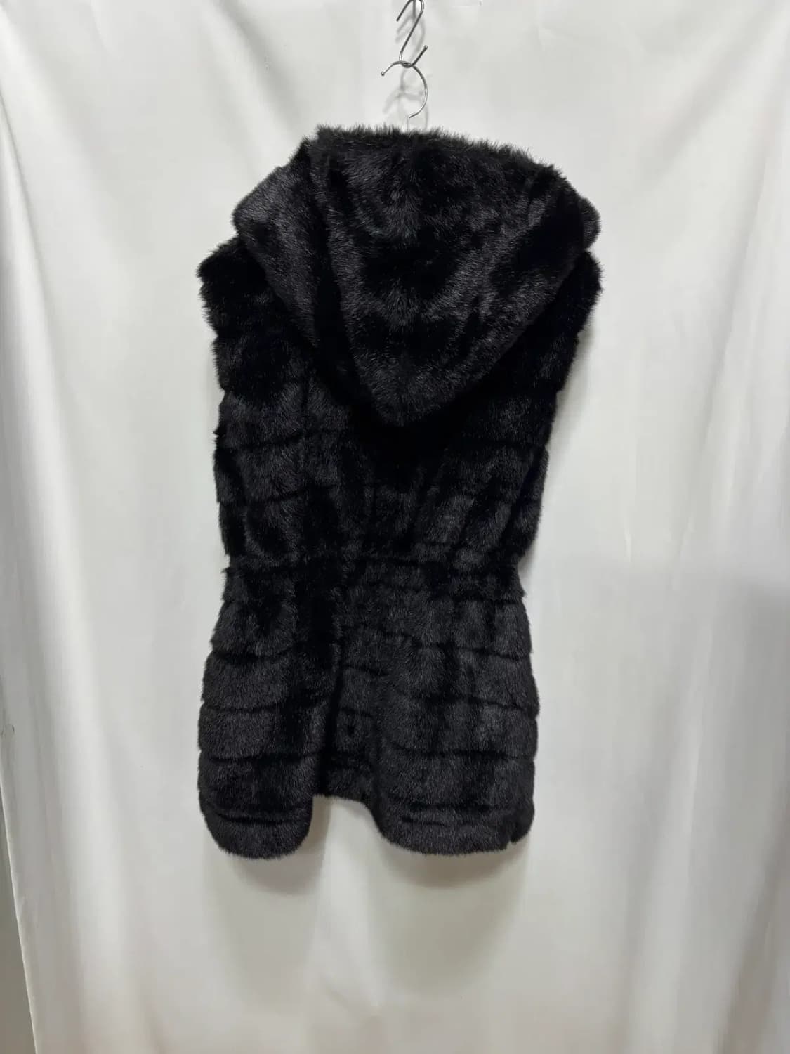 티앤걸 인조퍼 허리 조임 후드 베스트 조끼 상품이미지4