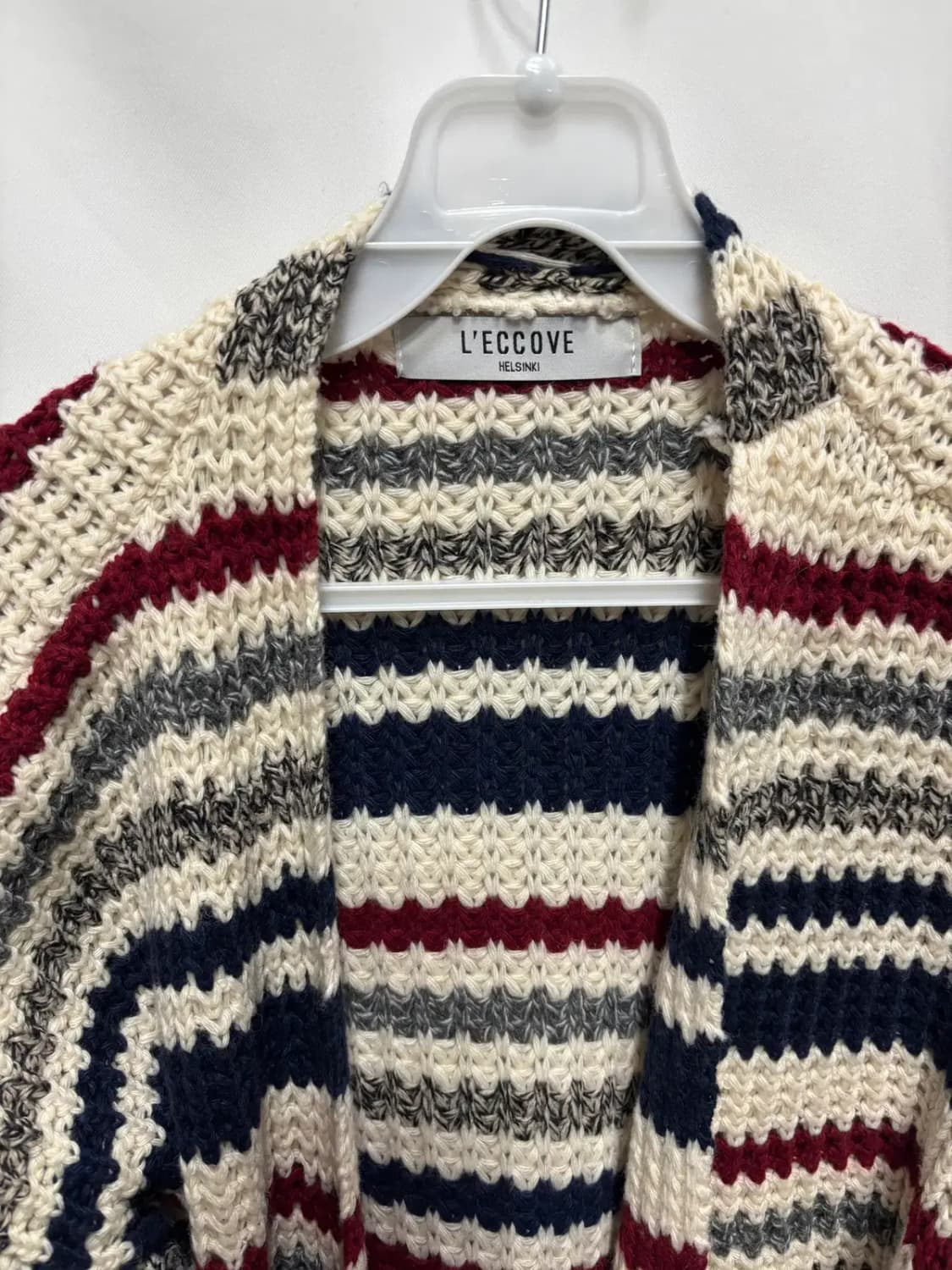 레코브 스트라이프 롱 니트 가디건 상품이미지2