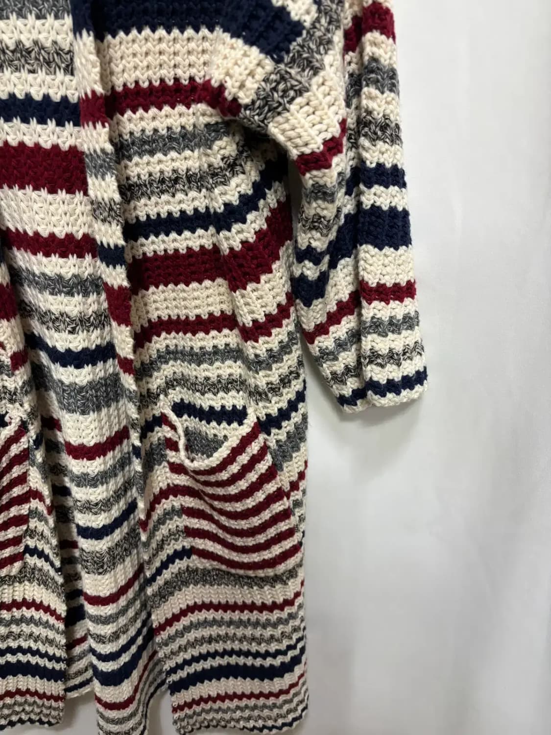 레코브 스트라이프 롱 니트 가디건 상품이미지3