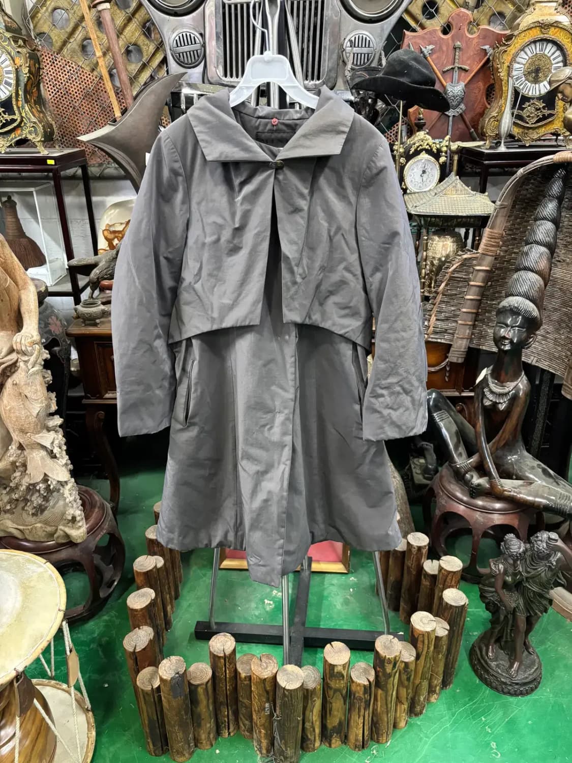 마인 레이어드 스타일 코트 트렌치 코트-후드 분실 상품이미지1