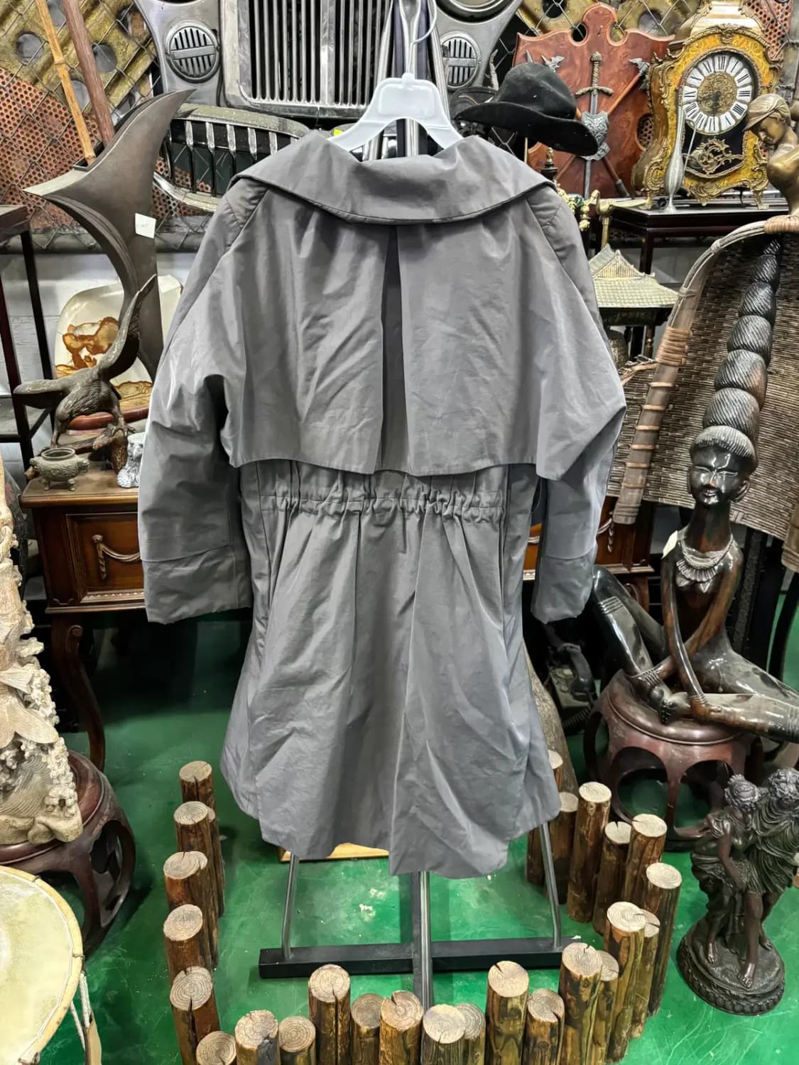 마인 레이어드 스타일 코트 트렌치 코트-후드 분실 상품이미지4