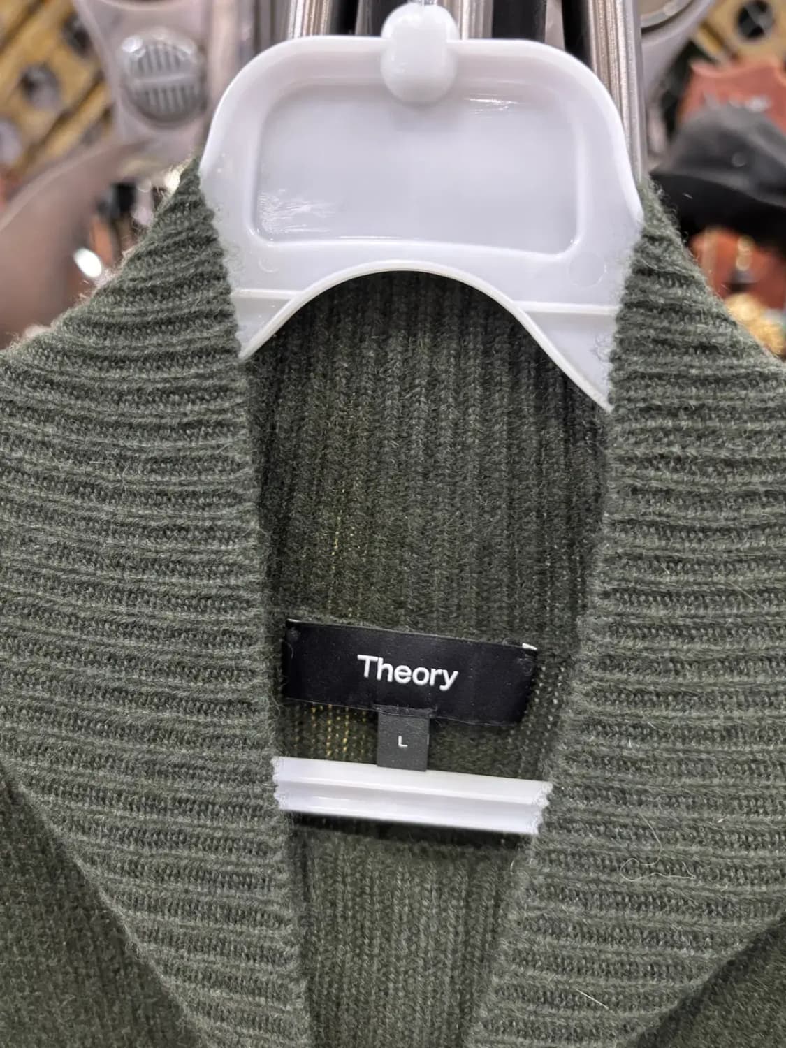 띠어리(Theory) 올리브 그린 니트 반폴라 스웨터 상품이미지2