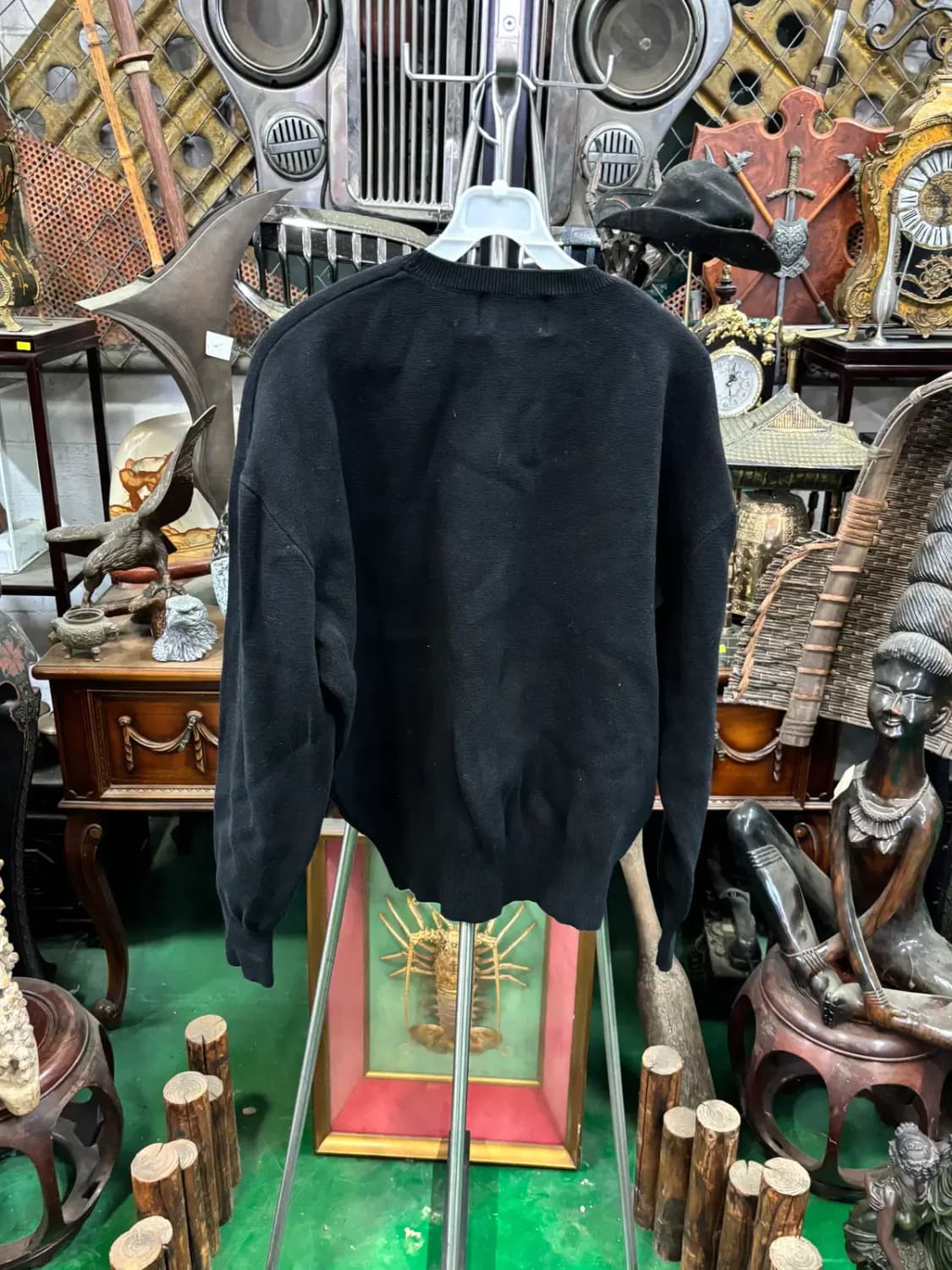 LOHNT (론트) 블랙 니트 스웨터-세탁으로 인한 기장 수축 상품이미지3