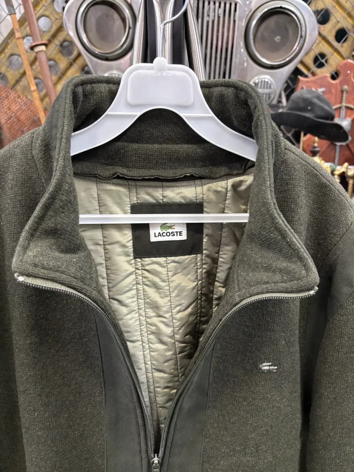퀼팅 안감 탈부착 라코스테 울 혼방 집업 남성 자켓 상품이미지2