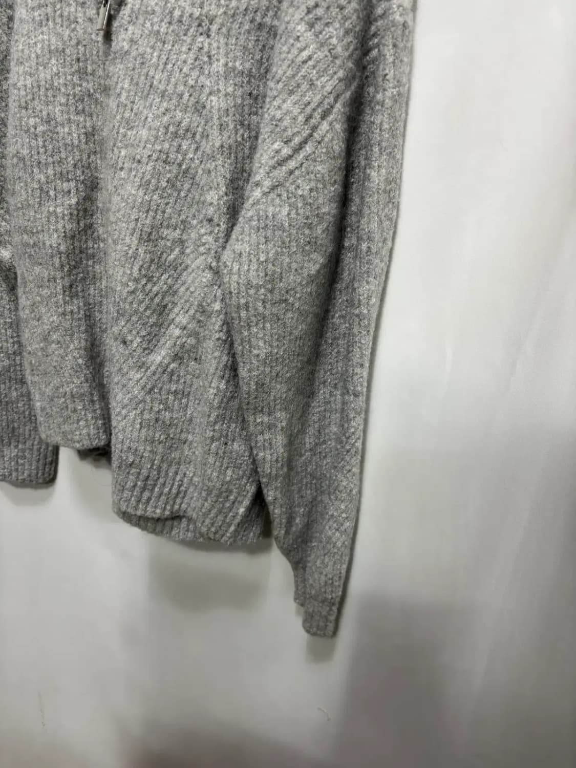 커스텀 어클락(COCL)그레이 하프 집업 니트 가디건 상품이미지3
