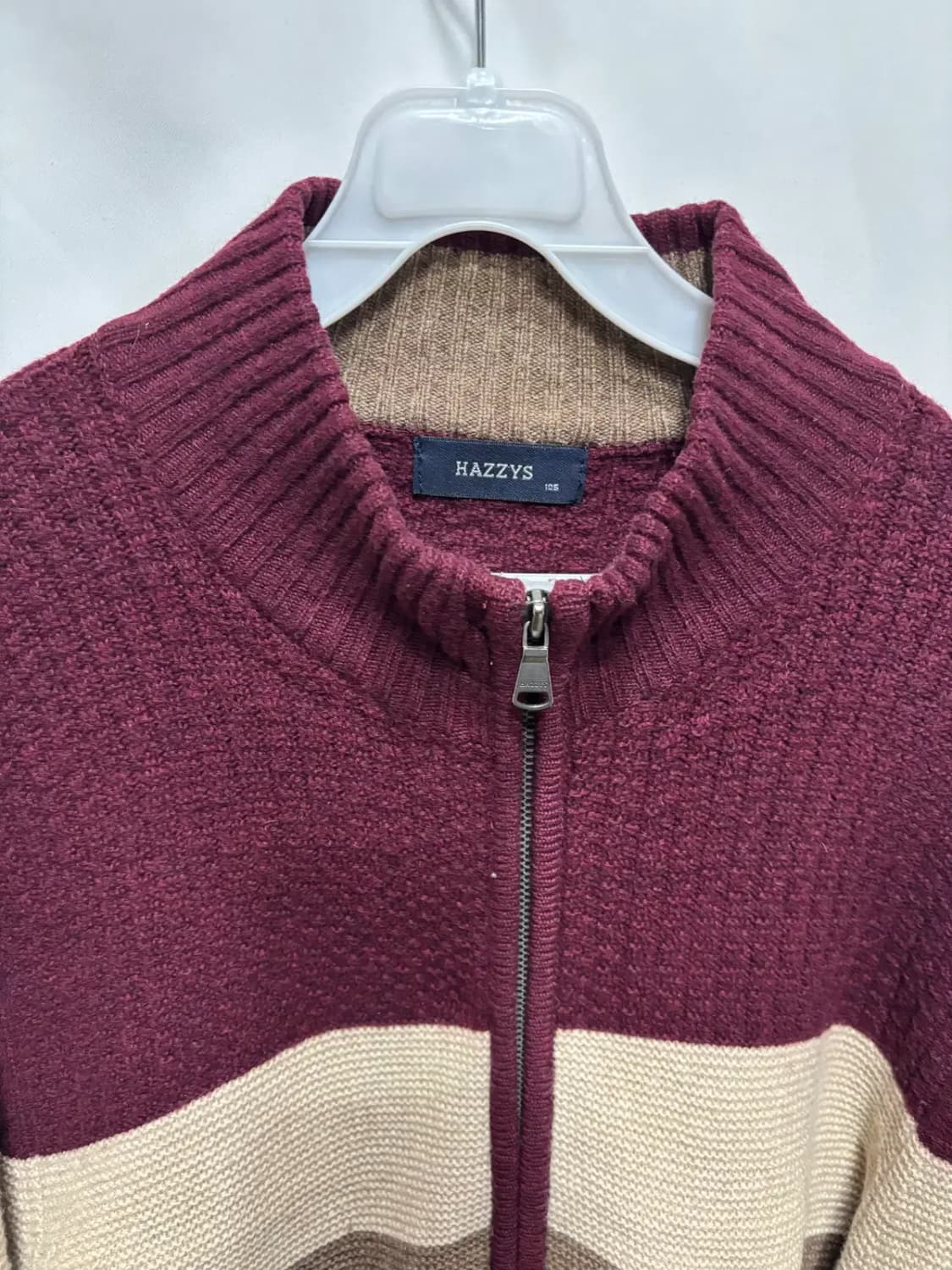 헤지스(HAZZYS)남성 스트라이프 니트 105 집업 가디건 상품이미지2