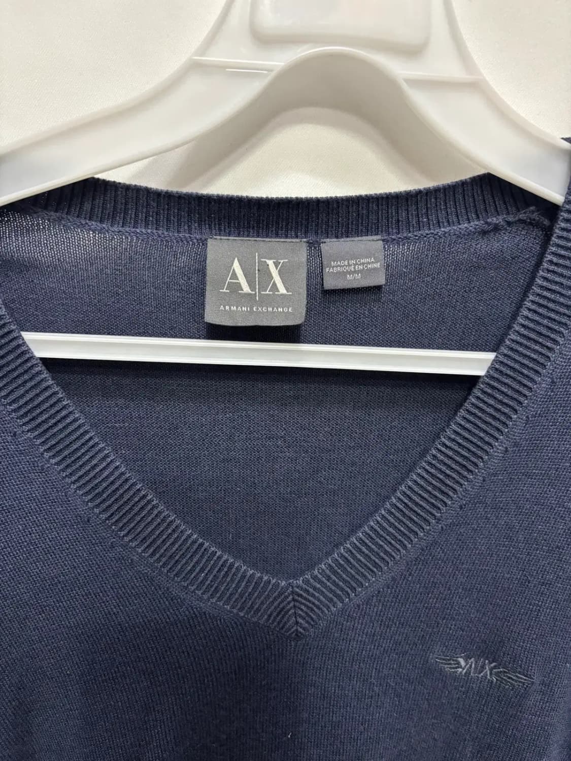 알마니 익스체인지 네이비 블루 V넥 니트 스웨터 M 상품이미지2