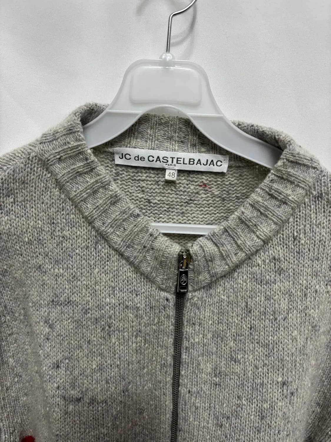 까스텔바작 디즈니 대피덕 자수 니트 집업 상품이미지2