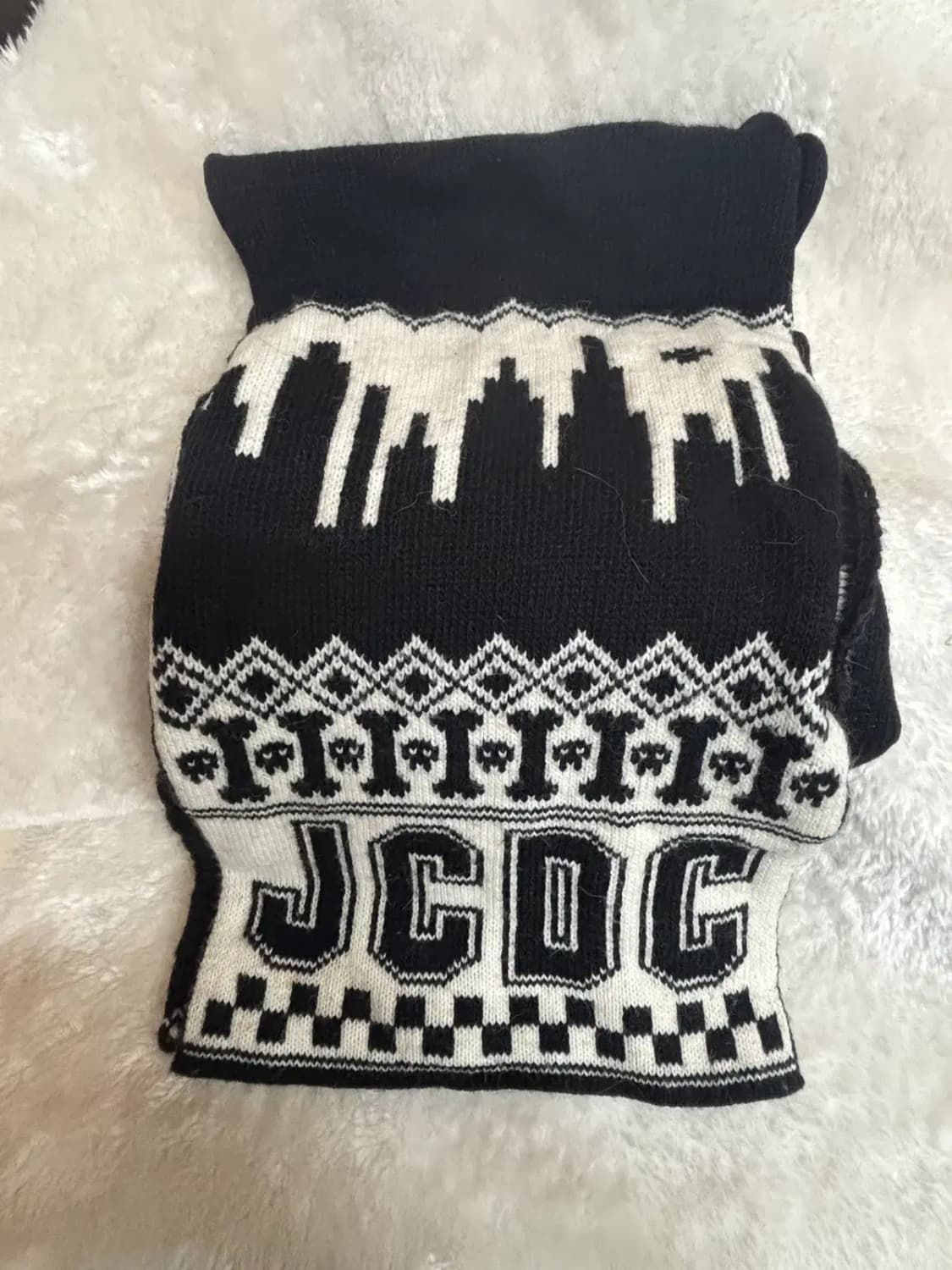 장 샤를 드 까스텔바작 스컬(해골) 패턴 머플러 목도리 상품이미지2