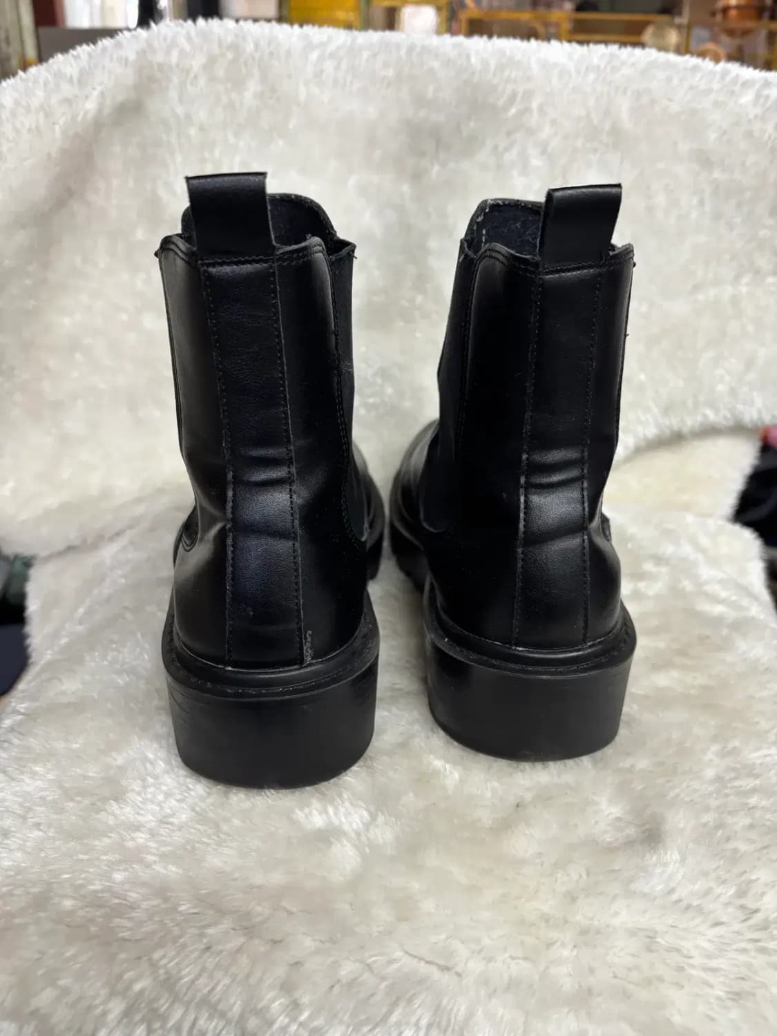 남성 청키솔(통굽) 블랙 첼시 부츠 상품이미지3