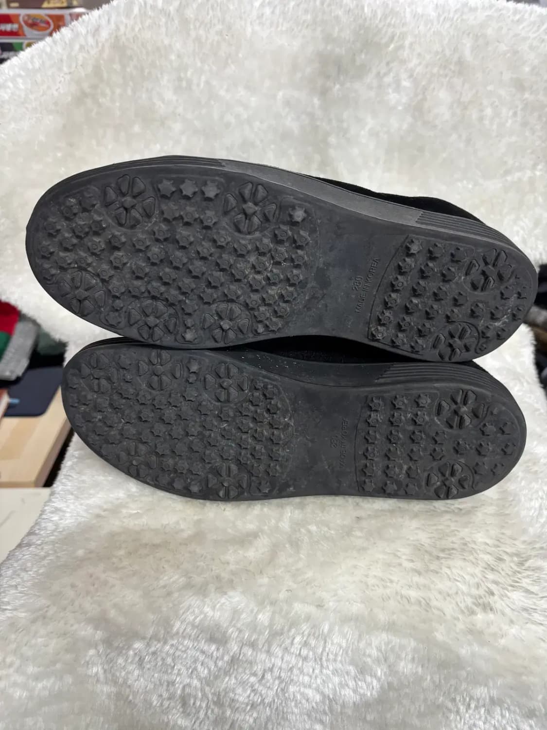 엘르옴므(ELLE HOMME) 내피 털 블랙 스웨이드 스니커즈 상품이미지4