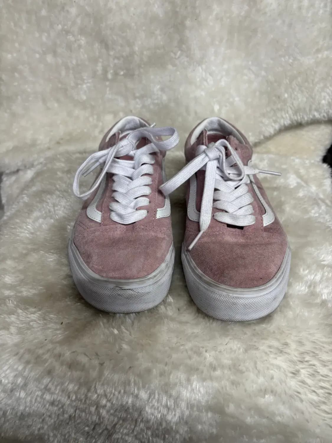 반스 올드스쿨 핑크색 스웨이드 스니커즈 상품이미지1