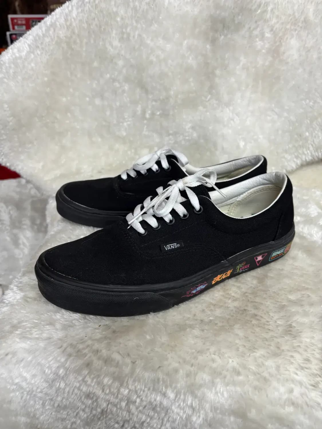 반스 블랙 네온 스케이트 스니커즈 상품이미지2