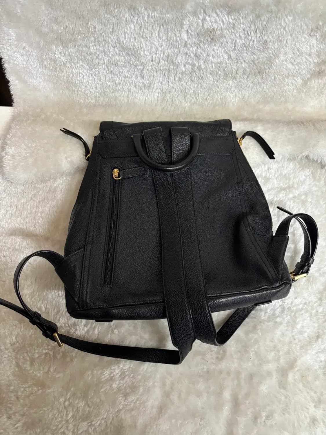 헤지스(HAZZYS) 블랙 가죽 백팩 상품이미지3