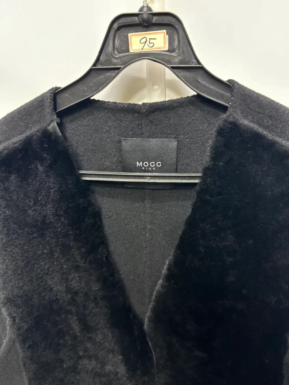 모그 핑크 양털+모 혼방 롱 베스트 조끼 55 상품이미지2