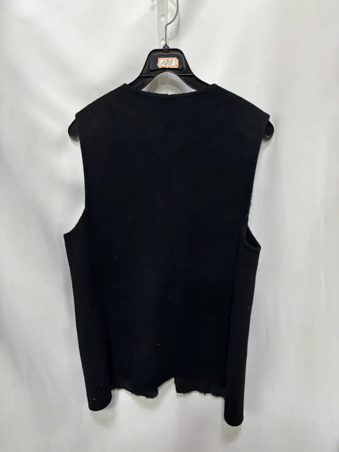 모그 핑크 양털+모 혼방 롱 베스트 조끼 55 상품이미지4