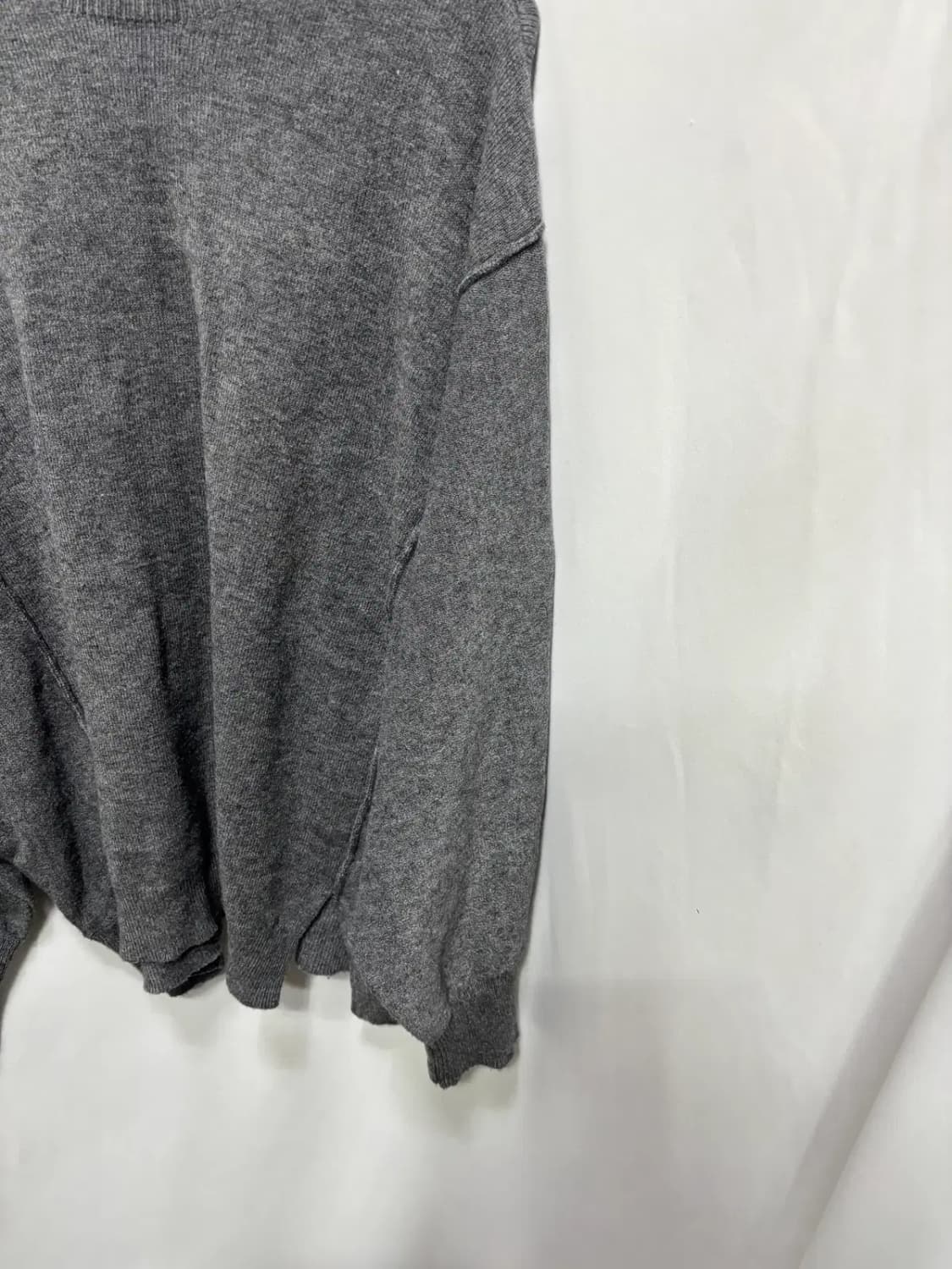 자라(Zara)그레이 오버사이즈 반폴라 니트 스웨터XL 상품이미지3