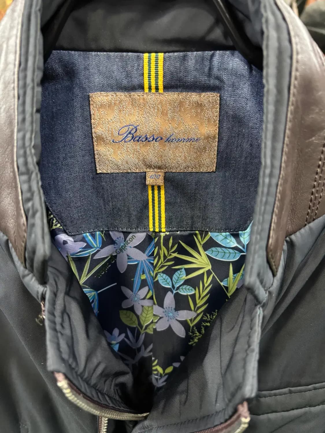 바쏘옴므(BASSO homme) 양가죽 배색 점퍼 자켓 상품이미지2