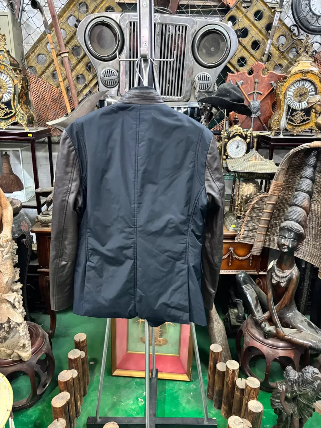 바쏘옴므(BASSO homme) 양가죽 배색 점퍼 자켓 상품이미지4