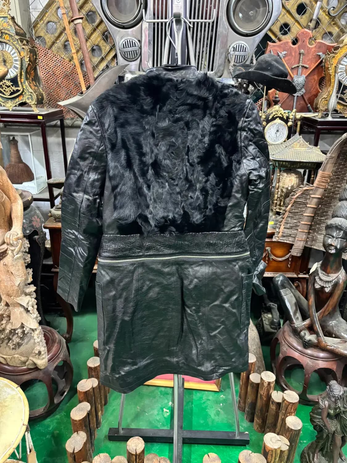 투웨이(two-way) 여성 가죽  퍼 레이어드 코트 자켓 상품이미지4