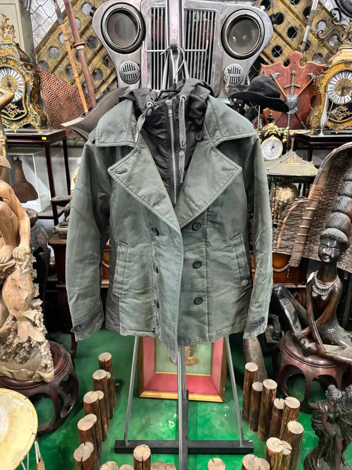 디젤(DIESEL)카키색 야상 빈티지 재킷 점퍼 상품이미지1