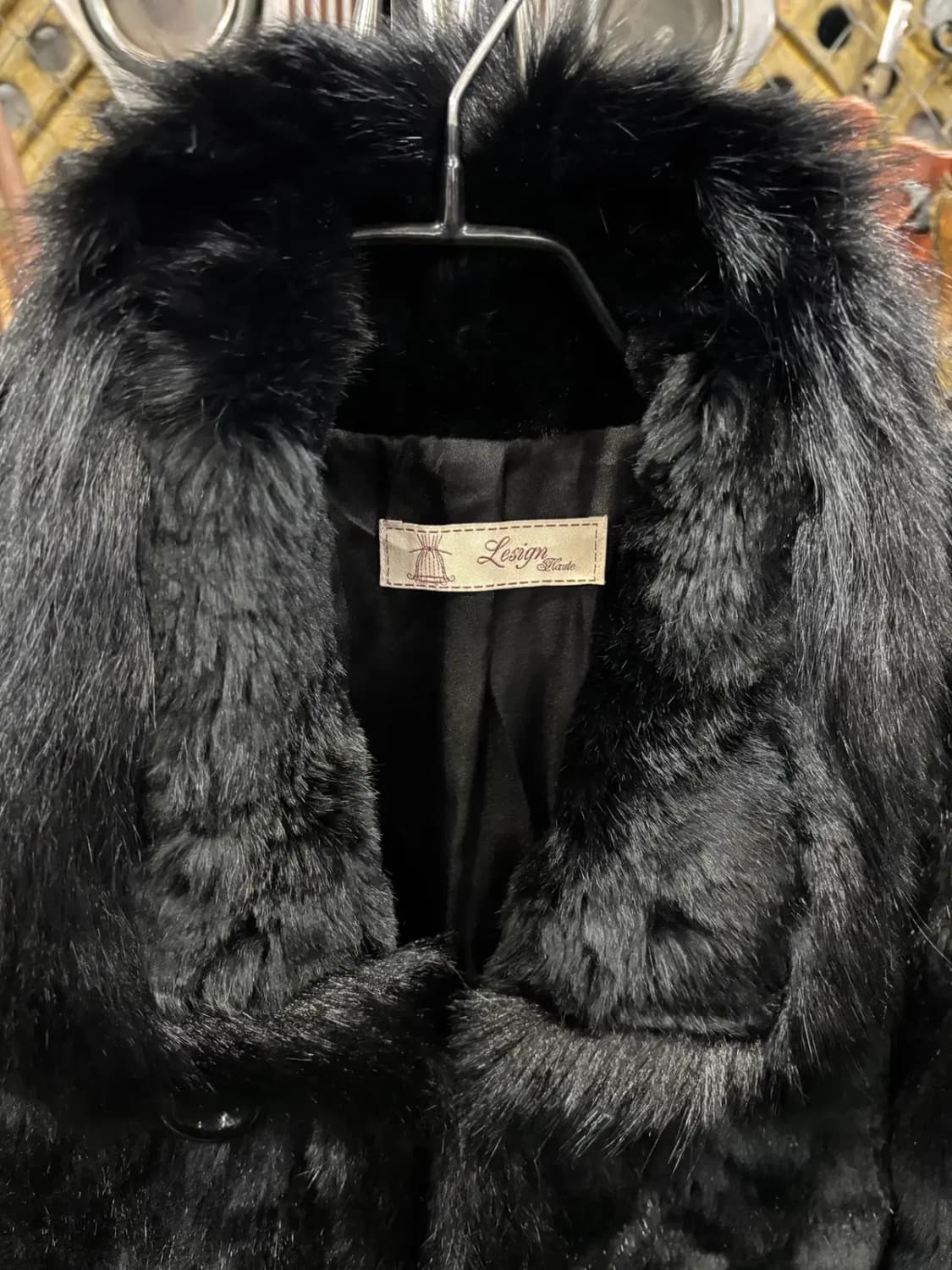 대건 모피 양가죽 레이어드 토끼 털 자켓 상품이미지2