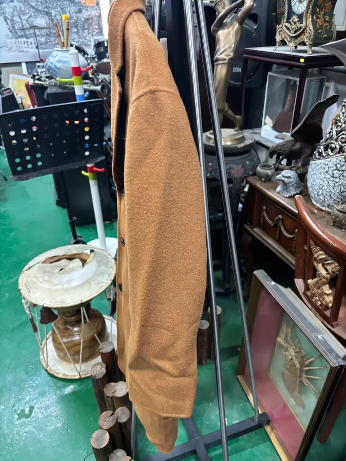 PLAC(플랙) 남성 카멜 울 혼방 롱 코트 상품이미지4