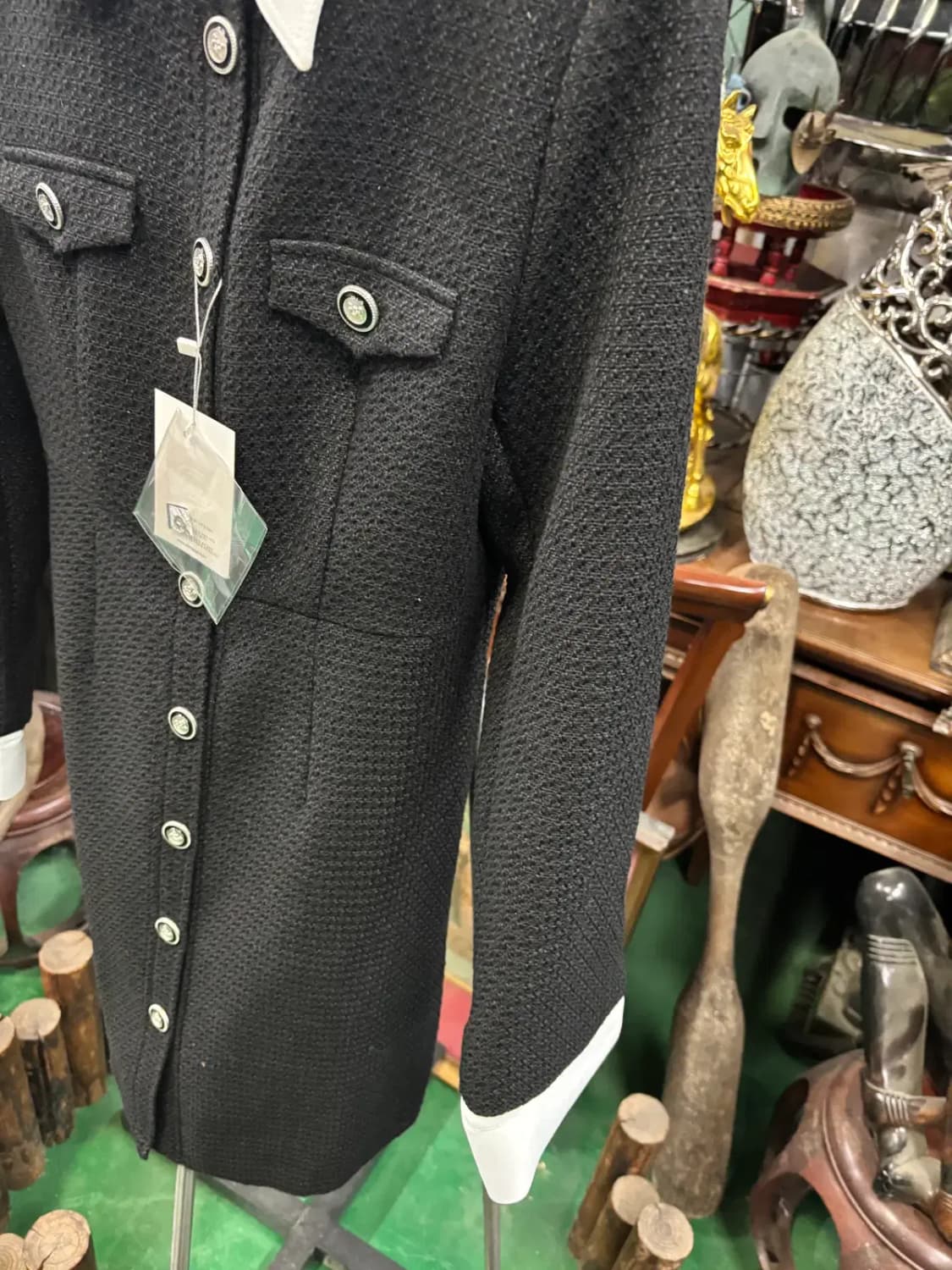 아뜨랑스(ATTRANGS)의 뮤에베 배색 트위드 원피스(새상품) 상품이미지3