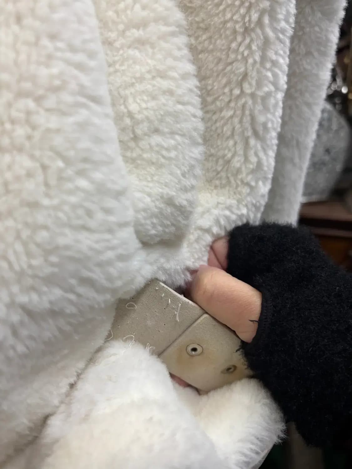 발렌시아가(Balenciaga)양모 혼방 플리스(후리스) 자켓 상품이미지5