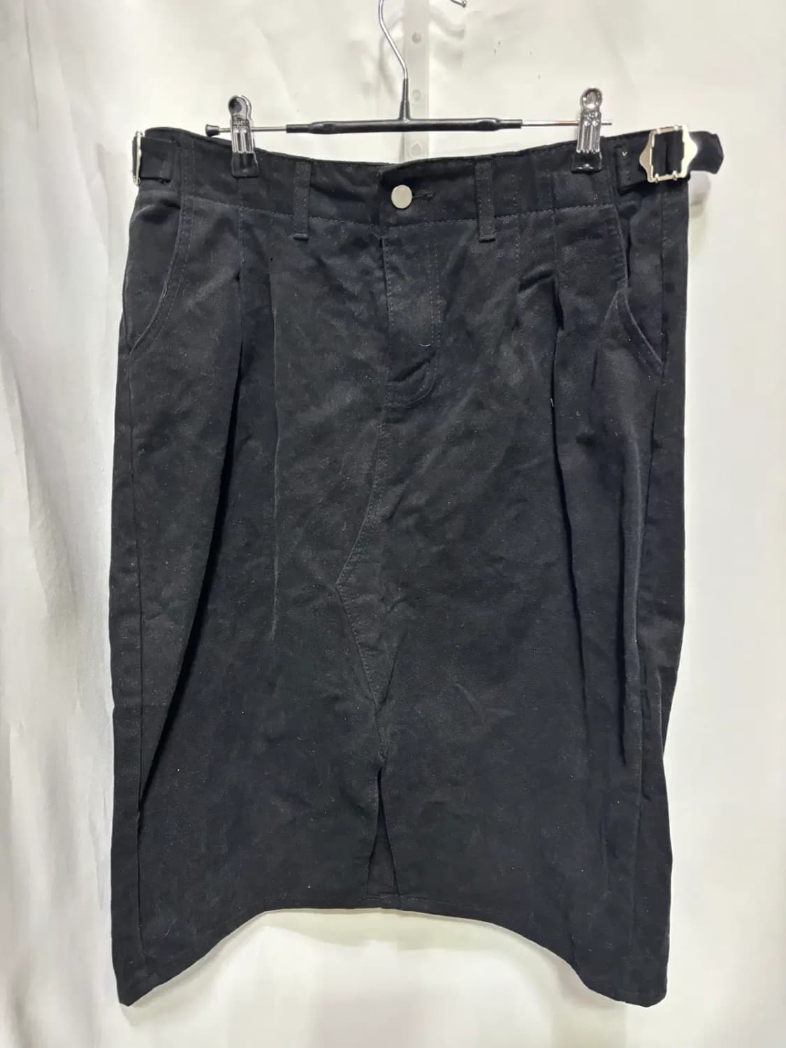 CICOCICA(쇼시카)블랙 버클 벨트 미디스커트 XL 상품이미지1