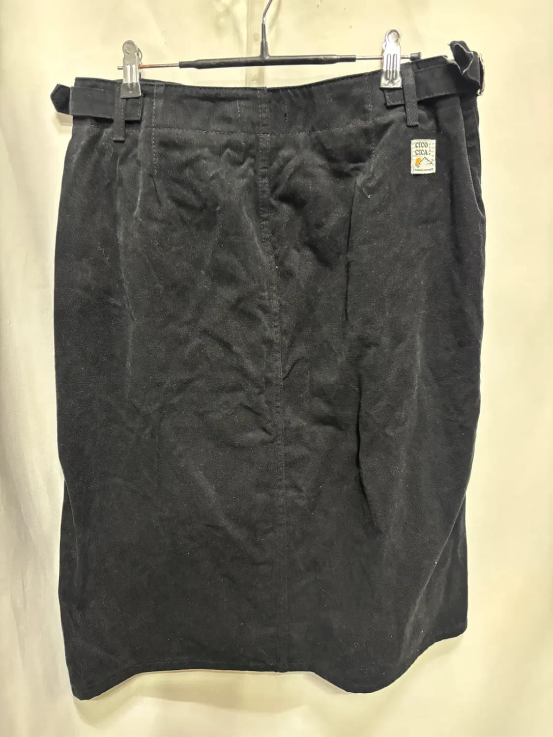 CICOCICA(쇼시카)블랙 버클 벨트 미디스커트 XL 상품이미지4