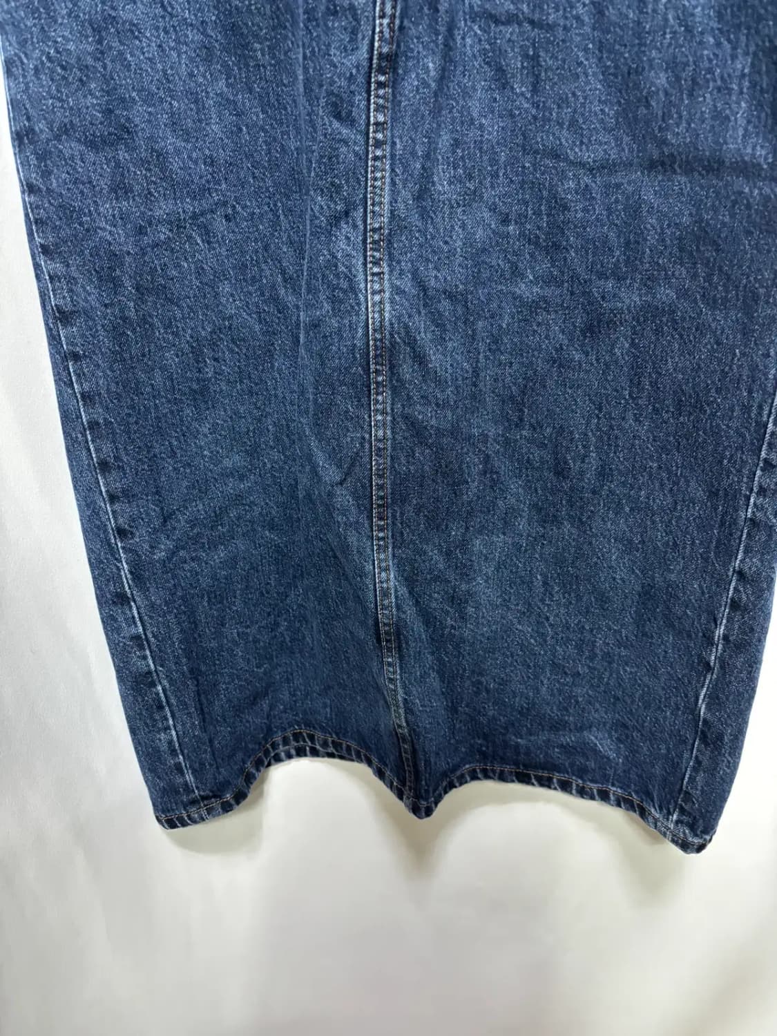 베럴 데님 빈티지 워싱 데님 롱스커트 치마 XL 상품이미지3