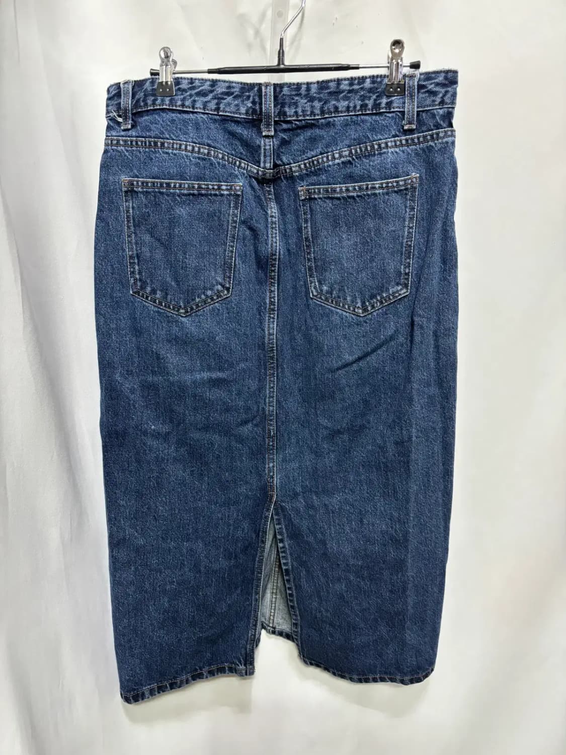 베럴 데님 빈티지 워싱 데님 롱스커트 치마 XL 상품이미지4