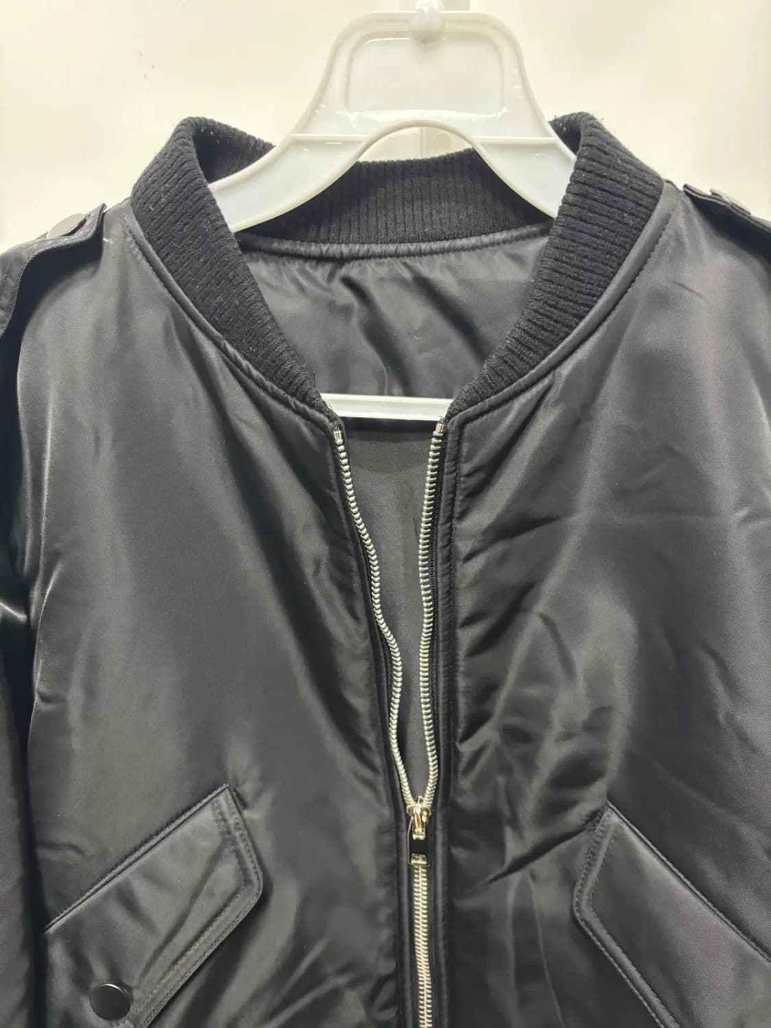 블랙 봄버 재킷 항공 점퍼 상품이미지2