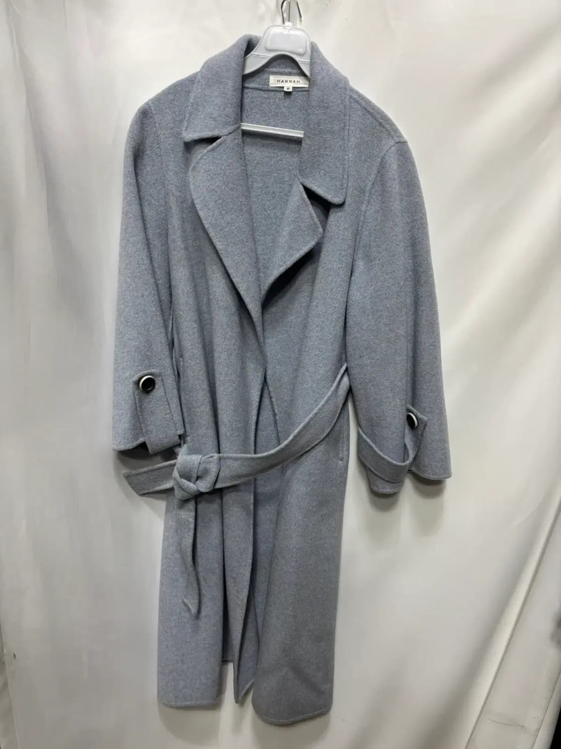 한나(HANNAH)더블 브레스티드 벨티드 롱코트 F 상품이미지1